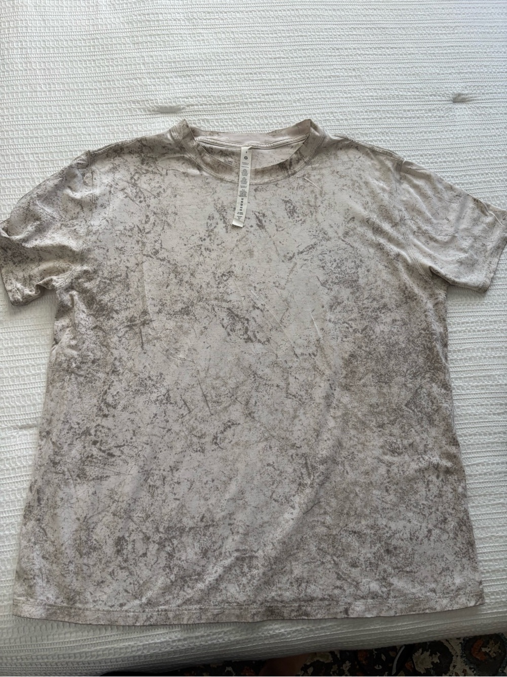 lululemon athletica Neutral Speckled Short Sleeve Tee